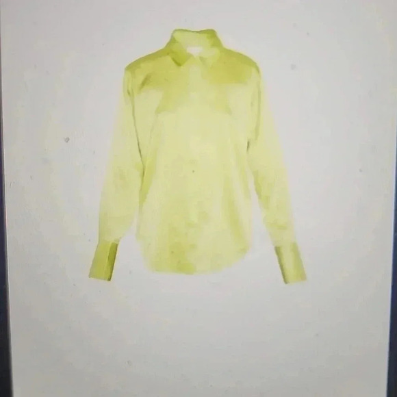 FRAME THE STANDARD SILK BUTTON FRONT SHIRT SIZE XS - Picture 3 of 4